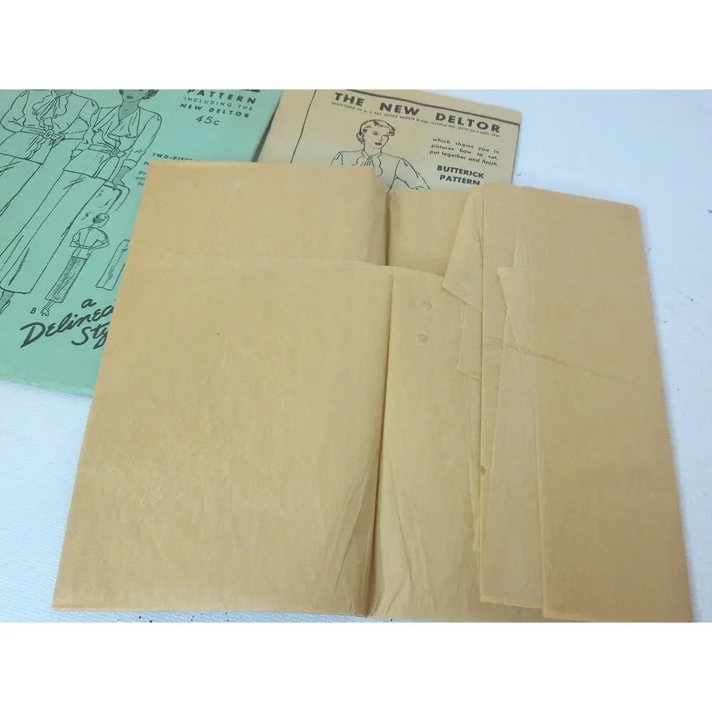 Vtg Butterick 5846 Two-Piece Pattern Delineator Style Uncut New Deltor Size 16
